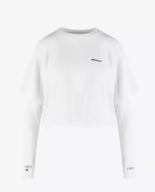 Biały longsleeve z nadrukiem Still