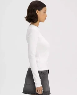Biały longsleeve z printem