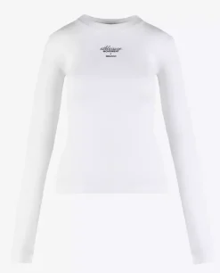 Biały longsleeve z printem