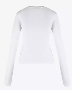 Biały longsleeve z printem
