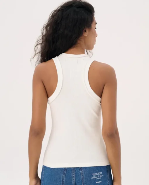 Biały tank top Core Rib
