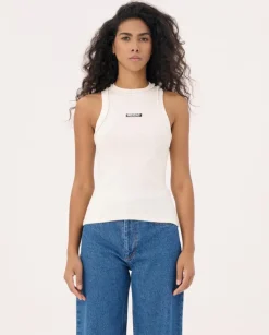 Biały tank top Core Rib