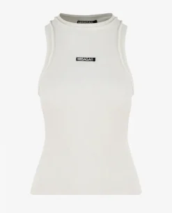 Biały tank top Core Rib