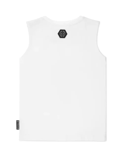 Biały T-Shirt bez rękawów