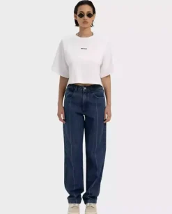 Biały t-shirt Brunch Crop