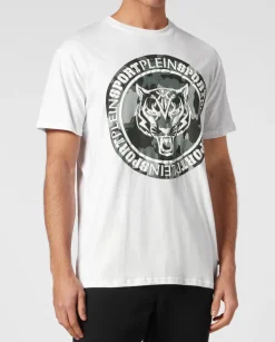 Biały t-shirt Carbon Tiger