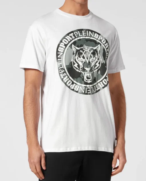 Biały t-shirt Carbon Tiger