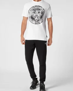 Biały t-shirt Carbon Tiger