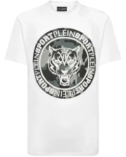 Biały t-shirt Carbon Tiger