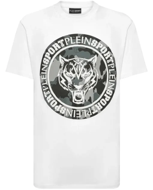 Biały t-shirt Carbon Tiger