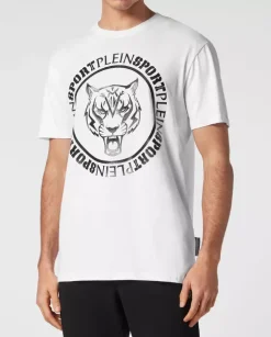 Biały t-shirt Carbon Tiger