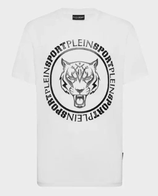Biały t-shirt Carbon Tiger