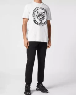 Biały t-shirt Carbon Tiger