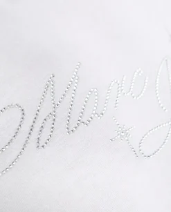 Biały t-shirt Charm Logo Shrunken