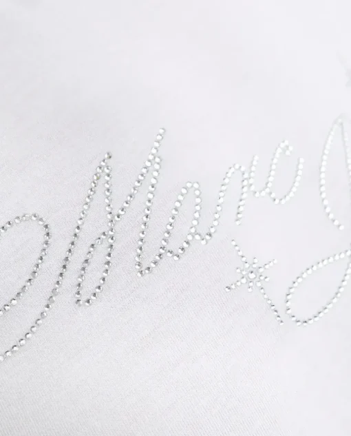 Biały t-shirt Charm Logo Shrunken