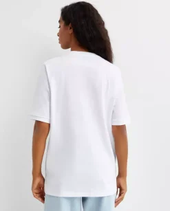 Biały t-shirt „Merci, How Fabulous”