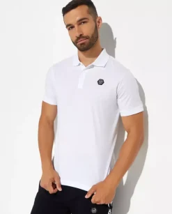 Biały t-shirt polo SS