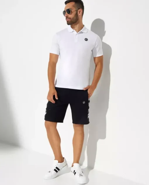 Biały t-shirt polo SS