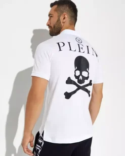 Biały t-shirt polo SS