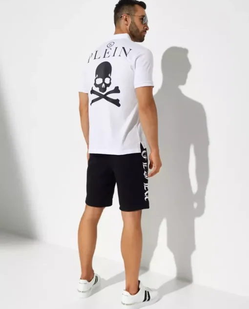 Biały t-shirt polo SS