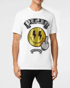Biały t-shirt Smile