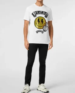 Biały t-shirt Smile