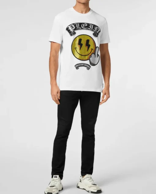 Biały t-shirt Smile