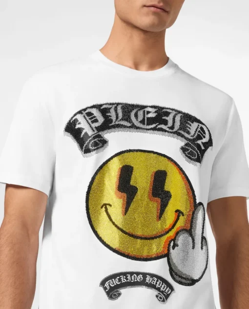 Biały t-shirt Smile