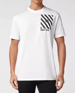 Biały t-shirt SS Rainbow Stripes