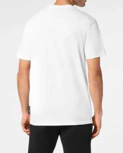 Biały T-shirt z aplikacją