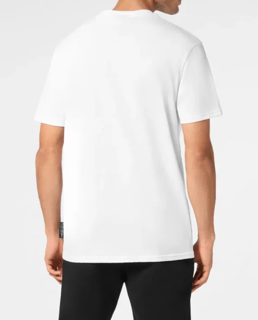 Biały T-shirt z aplikacją