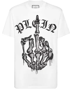 Biały t-shirt z aplikacją
