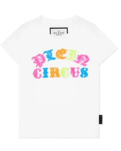 Biały T-shirt z aplikacją