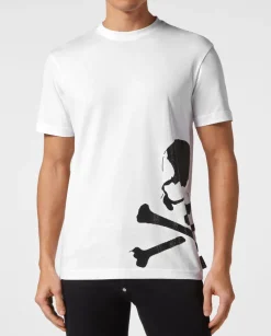 Biały t-shirt z czaszką