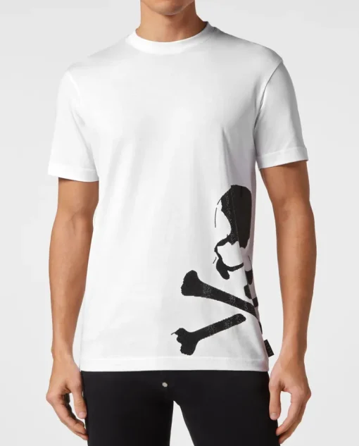 Biały t-shirt z czaszką