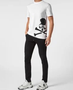 Biały t-shirt z czaszką