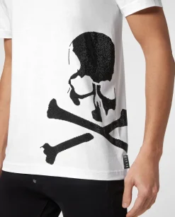 Biały t-shirt z czaszką