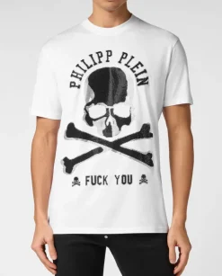 Biały t-shirt z czaszką