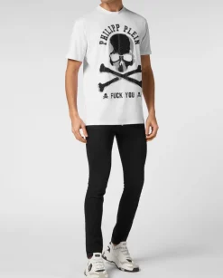 Biały t-shirt z czaszką