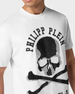 Biały t-shirt z czaszką
