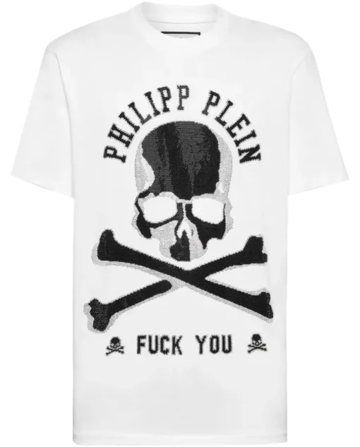 Biały t-shirt z czaszką
