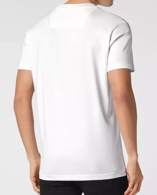 Biały t-shirt z czaszką Dripping Skull