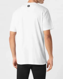 Biały t-shirt z dużym nadrukiem
