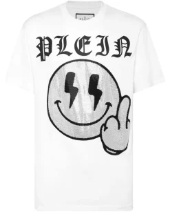 Biały t-shirt z dużym nadrukiem