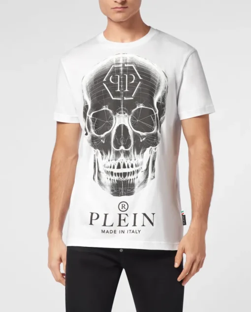 Biały T-shirt z dużym printem