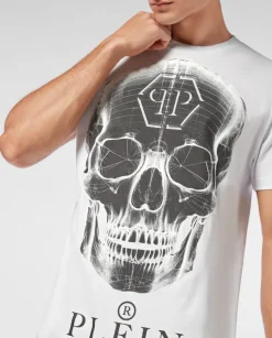 Biały T-shirt z dużym printem