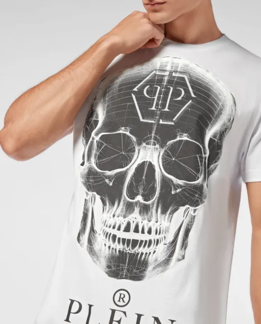 Biały T-shirt z dużym printem