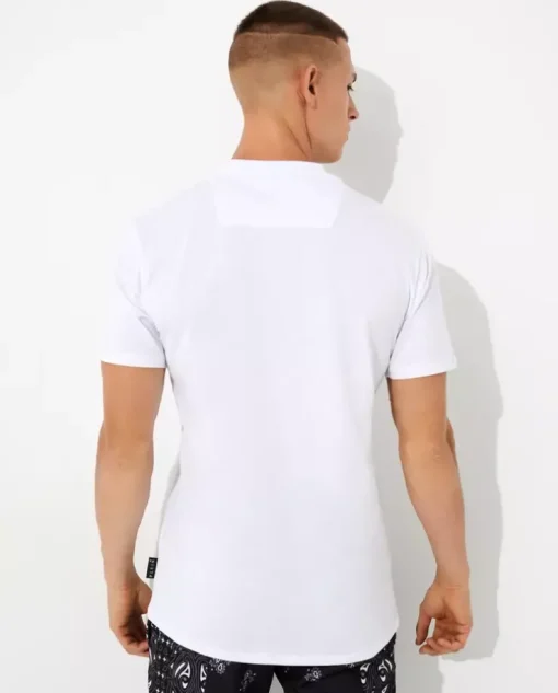 Biały t-shirt z emblematem