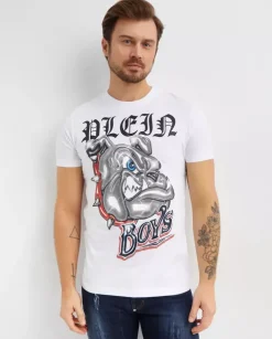 Biały t-shirt z grafiką Bulldogs
