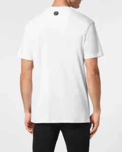 Biały T-shirt z kolorowym printem